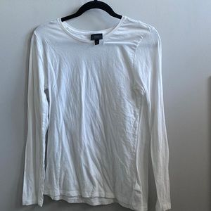 Basic white long sleeved T